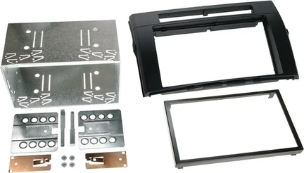 ACV Radioblende kompatibel mit Toyota Corolla Verso (ZER) (ZZE) (R1) 2-DIN-Set schwarz Bj. 04/2004 - 03/2009