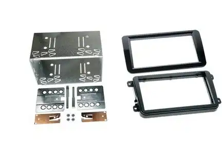 Radioblende kompatibel mit VW diverse Modelle 2-DIN-Set Piano Lack schwarz ab Bj. 2003