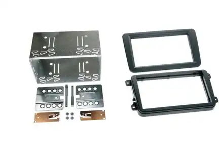ACV Radioblende kompatibel mit Seat Alhambra Leon Toledo (1P) (1PN) (7N) (KG) 2-DIN-Set schwarz
