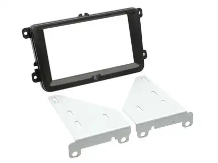 ACV Radioblende kompatibel mit Seat Alhambra Leon Toledo (1P) (1PN) (7N) (KG) 2-DIN-Set schwarz