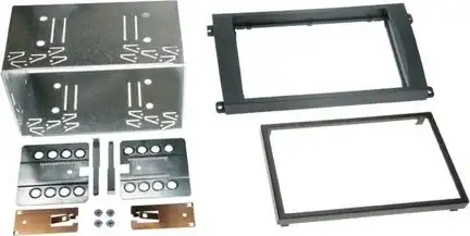 11111ACV Doppel DIN Radioblende kompatibel mit Porsche Cayenne 2-DIN-Set schwarz Bj. 2002-2010