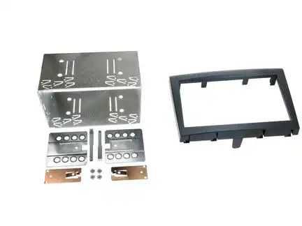 11111Radioblende kompatibel mit Porsche 911 Boxter Cayman 987 997 2-DIN-Set schwarz