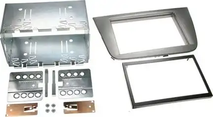 11111Radioblende kompatibel mit Seat Altea Toledo 5P 5PN 2-DIN-Set anthrazit-beige ab Bj. 03/2004