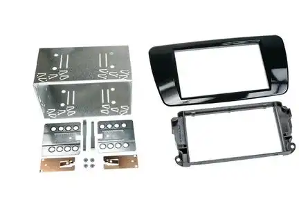 11111Radioblende kompatibel mit Seat Ibiza Ibiza ST 2-DIN-Set Piano Lack schwarz