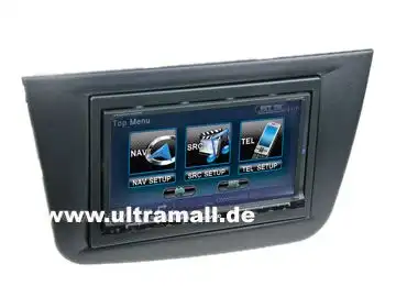 11111Radioblende kompatibel mit Seat Altea Toledo 5P 5PN 2-DIN-Set schwarz ab Bj. 03/2004