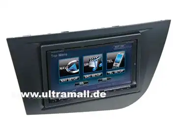 11111Radioblende kompatibel mit Seat Leon 1P 1PN 2-DIN-Set schwarz Bj. 09/2005 - 03/2009