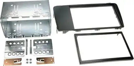 ACV Radioblende kompatibel mit Volvo V70 S60 XC70 2-DIN-Set schwarz ab Bj. 09/2004