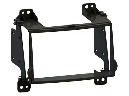 11111Doppel DIN Radioblende kompatibel mit Hyundai H1 TQ schwarz / rubber touch Bj. 2008-2015
