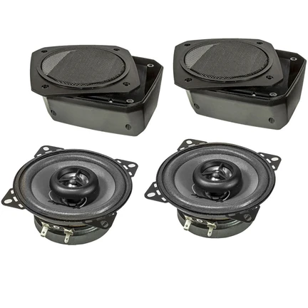 Retro Look Aufbau Lautsprecher-Satz im Gehäuse DIN 100mm Lautsprecher 2-Wege Koaxial System 80 Watt