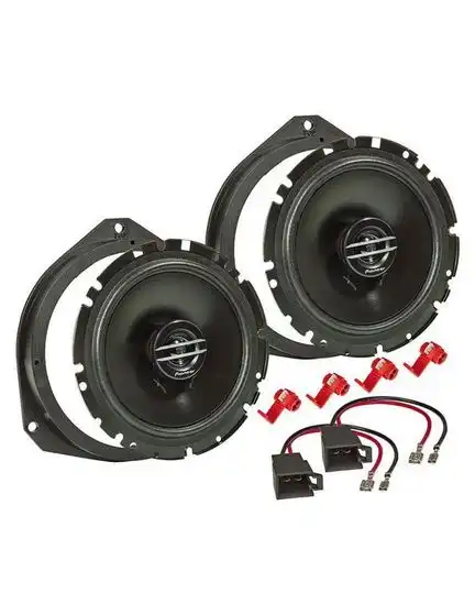 11111Lautsprecher Einbau Set kompatibel mit Alfa Romeo Mito 955 Giulietta 940 Stelvio 165mm 2-Wege Koaxial System Pioneer TS-G1720f