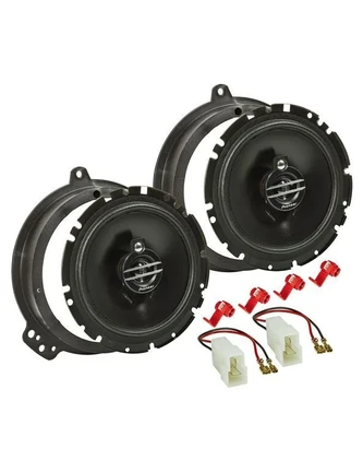 tomzz Audio Lautsprecher Einbau Set kompatibel mit Audi A3 A4 8P 8PA B7 165mm 3-Wege Koaxial System Pioneer TS-G1730f