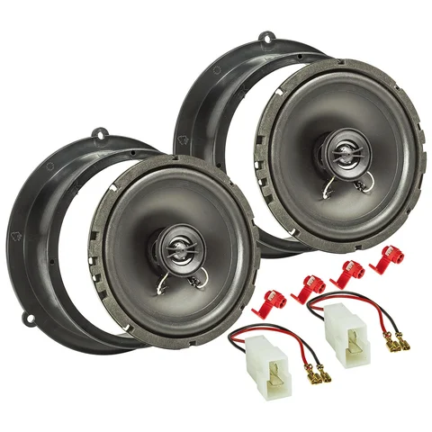 Lautsprecher Einbau Set kompatibel mit Audi A3 A4 A5 A6 Q3 Q5 Q7 165mm 2-Wege Koaxial System Pioneer TS-G1720f