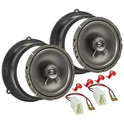 11111Lautsprecher Einbau Set kompatibel mit Audi A3 A4 A5 A6 Q3 Q5 Q7 165mm 2-Wege Koaxial System TA16.5-PRO