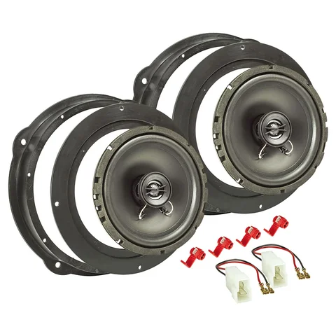 Lautsprecher Einbau Set kompatibel mit Audi Seat A1 A3 A4 A5 A6 A7 A8 Q3 Q5 Leon 165mm 2-Wege Koaxial System Pioneer TS-G1720f