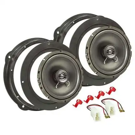 11111Lautsprecher Einbau Set kompatibel mit Audi Seat A1 A3 A4 A5 A6 A7 A8 Q3 Q5 Leon 165mm 2-Wege Koaxial System TA16.5-PRO