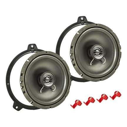 tomzz Audio Lautsprecher Einbau Set kompatibel mit BMW 3er E46 165mm 2-Wege Koaxial System Pioneer TS-G1720f