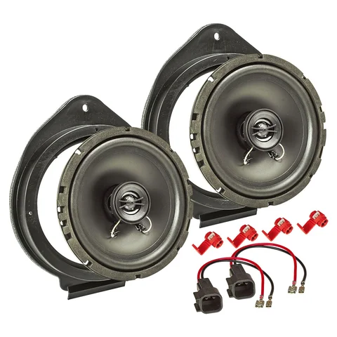 11111Lautsprecher Einbau Set kompatibel mit Chevrolet Cadillac Hummer Cobalt HHR Cruze Camaro Impala Malibu Escalade H2 H3 165mm 2-Wege Koaxial System Pioneer TS-G1720f