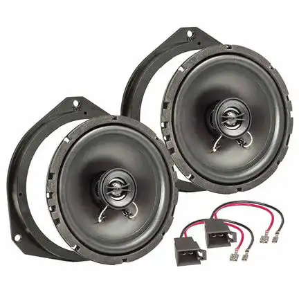 TA16.5-PRO Lautsprecher Einbau Set kompatibel mit Fiat 500 Grande Punto Panda 165mm 2-Wege Koaxial System