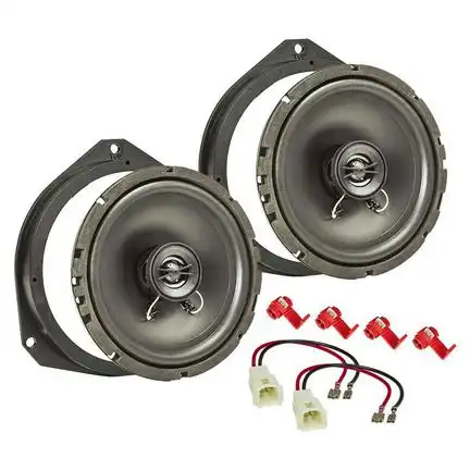 Lautsprecher Einbau Set kompatibel mit Fiat 500 Grande Punto Panda 165mm 2-Wege Koaxial System TA16.5-PRO