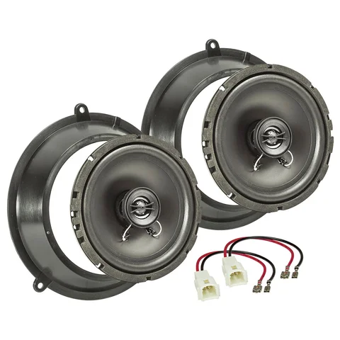 Lautsprecher Einbau Set kompatibel mit Fiat Panda 165mm 2-Wege Koaxial System Pioneer TS-G1720f