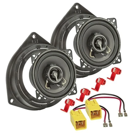 tomzz Audio Lautsprecher Einbau Set kompatibel mit Fiat Alfa Romeo Brava Punto 500 Doblo Panda Qubo Fiorino Mito 100mm 2-Wege Koaxial System TA10.0-PRO