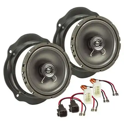 11111Lautsprecher Einbau Set kompatibel mit Ford Focus C-Max Fiesta Kuga 165mm 2-Wege Koaxial System TA16.5-PRO