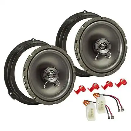 11111Lautsprecher Einbau Set kompatibel mit Ford C-Max Focus Kuga Transit Custom 165mm 2-Wege Koaxial System TA16.5-PRO