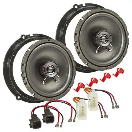 11111Lautsprecher Einbau Set kompatibel mit Ford Fiesta B-Max C-Max Focus Mondeo JA8 165mm 2-Wege Koaxial System TA16.5-PRO