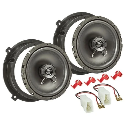 tomzz Audio TA16.5-PRO Lautsprecher Einbau Set kompatibel mit Hyundai Kia Tucson Santa Fé ix35 i20 Sportage 165mm 2-Wege Koaxial System