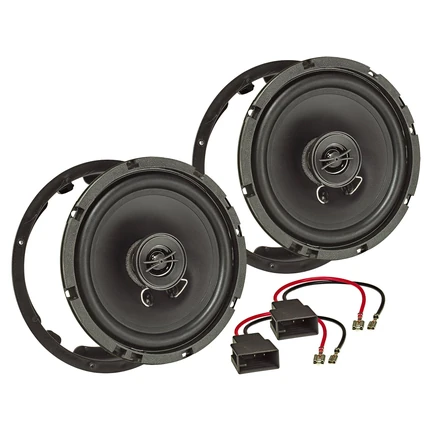 TA16.5-PRO Lautsprecher Einbau Set kompatibel mit Mitsubishi Peugeot Citroen 165mm 2-Wege Koaxial System
