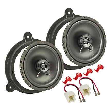 tomzz Audio Lautsprecher Einbau Set kompatibel mit Renault Opel Nissan Megane Master Captur Laguna Movano Vivaro NV400 165mm 2-Wege Koaxial System Pioneer TS-G1720f