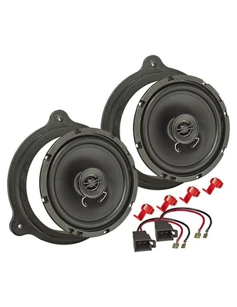 tomzz Audio TA16.5-PRO MDF Lautsprecher Einbau Set kompatibel mit Renault Opel Nissan Master Trafic Movano Vivaro NV 400 165mm 2-Wege Koaxial System