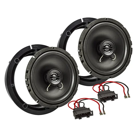 11111Lautsprecher Einbau Set kompatibel mit Audi Seat Skoda A2 Leon Toledo Fabia 165mm 2-Wege Koaxial System Pioneer TS-G1720f