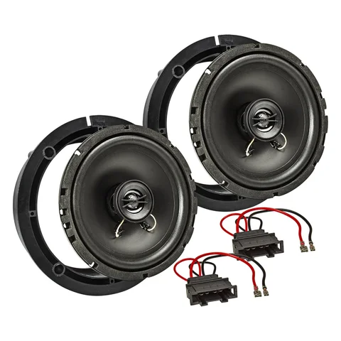 Lautsprecher Einbau Set kompatibel mit VW Golf Passat Polo New Beetle IV 3BG 9N 165mm 2-Wege Koaxial System Pioneer TS-G1720f