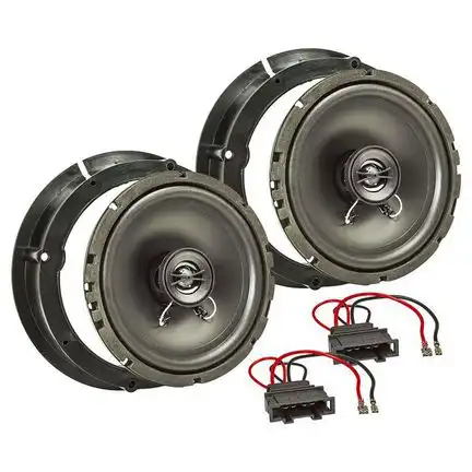 11111Lautsprecher Einbau Set kompatibel mit VW Golf Passat Polo New Beetle (IV) (3BG) (9N) 165mm 2-Wege Koaxial System TA16.5-PRO