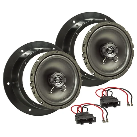 11111Lautsprecher Einbau Set kompatibel mit VW Golf Passat Touran Caddy V 3C 165mm 2-Wege Koaxial System Pioneer TS-G1720f