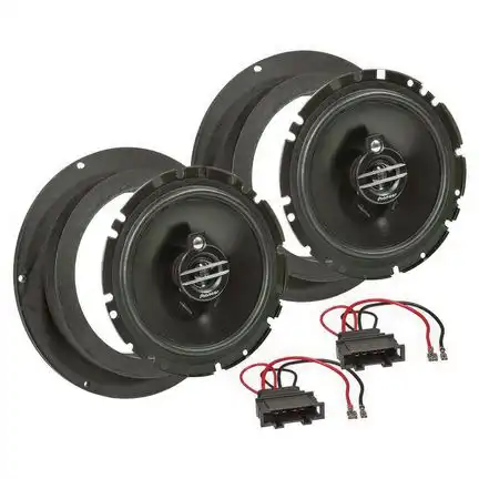 11111MDF Lautsprecher Einbau Set kompatibel mit VW Golf Passat Touran Caddy V 3C 165mm 3-Wege Koaxial System Pioneer TS-G1730f