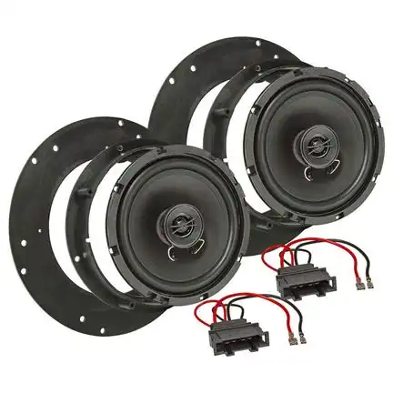 Lautsprecher Einbau Set kompatibel mit VW T5 T6 Multivan Caravelle Arteon Tiguan Caddy 165mm 2-Wege Koaxial System TA16.5-PRO