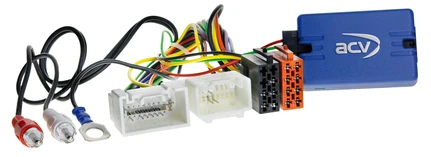 ACV Lenkradfernbedienungsadapter kompatibel mit Citroen Mitsubishi Peugeot C-Crosser Lancer Outlander 4007 ohne AMP adaptiert auf Blaupunkt