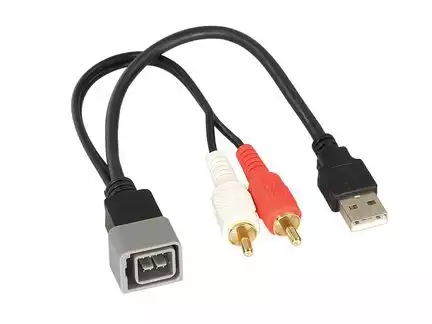 ACV AUX / USB Relacement Adapter kompatibel mit Nissan Cube NV Versa Juke