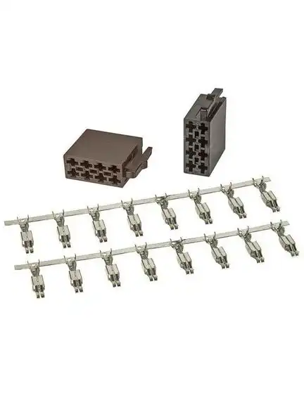 11111Stecker Montageset ISO (m) Strom / Lautsprecher inklusive Kontakte für Autoradiokabel