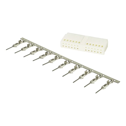 Quadlock Buchse Einsatz weiss 24-polig incl. 10 St. MQS Kontake 