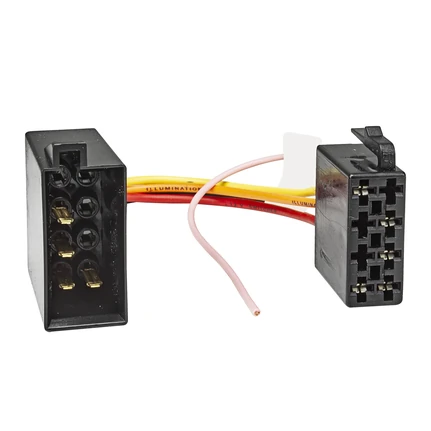 ISO-Buchse auf ISO-Stecker Verlängerung Spannung 8-pol. 19cm Klemme 15/30 gedreht