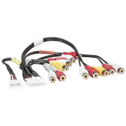 tomzz Audio Originalradio Anschlußkabel 24 Pin Vorverstärker Video kompatibel mit Alpine INE-S900R Geräten