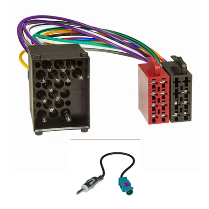 Radio Anschluss Montage Set kompatibel mit BMW Mini mit Fakra Adapter auf ISO Norm