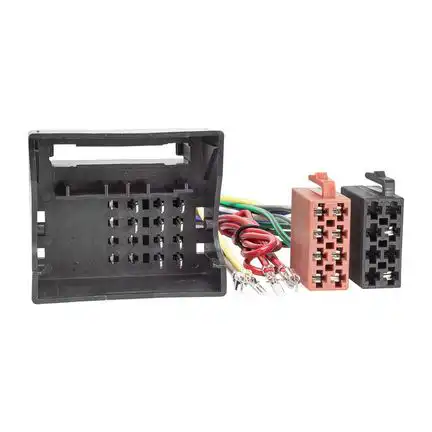 11111Autoradio Adapter Kabel kompatibel mit Audi Seat Skoda VW adaptiert von Quadlock auf ISO (m)
