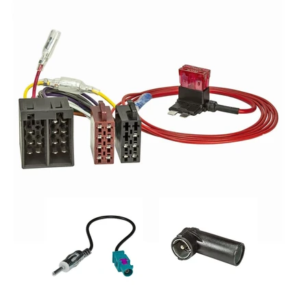 Radio Anschluss Montage Set kompatibel mit Ford KA RU8 ab 2009-2017 auf ISO Norm einfacher Zündplusabgriff über Sicherung für Fahrzeuge mit Can-Bus