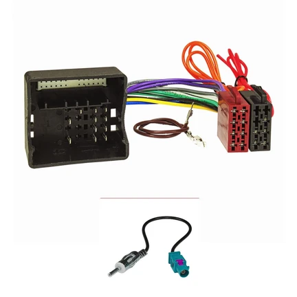 Radio Anschluss Montage Set kompatibel mit Mercedes Smart ab 2004 Quadlock mit Audio 20 oder 30 auf 16pol ISO Norm