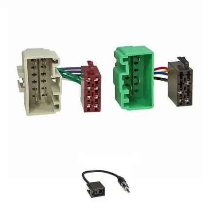 11111Autoradio Adapter Kabel Set kompatibel mit Volvo S40 V40 S60 S70 V70 XC70 S80 inkl. Antennenadapter adaptiert auf ISO (m)