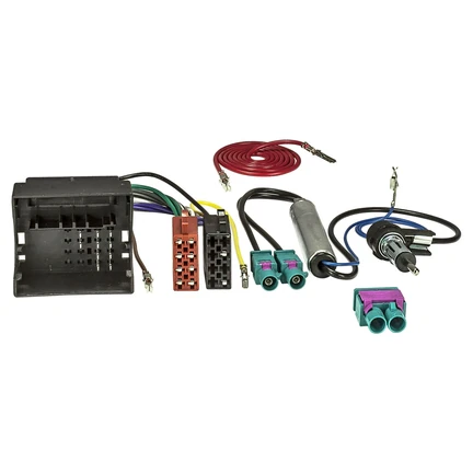 Radio Anschluss Montage Set kompatibel mit VW Audi Seat Skoda Quadlock Doppel Fakra Phantomeinspeisung